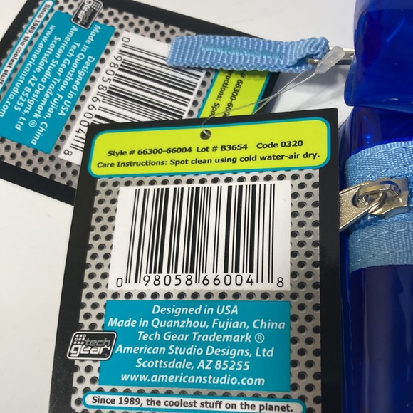 Blue Makeup Bag Pencil Case Zipper Organizer - Picture 2 of 11